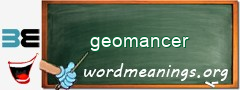 WordMeaning blackboard for geomancer